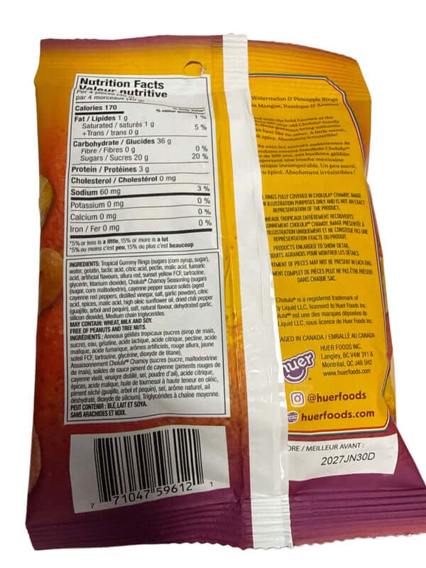 Huer Cholula Chamoy Tropical Ring Mix 100G - Canadian Edition