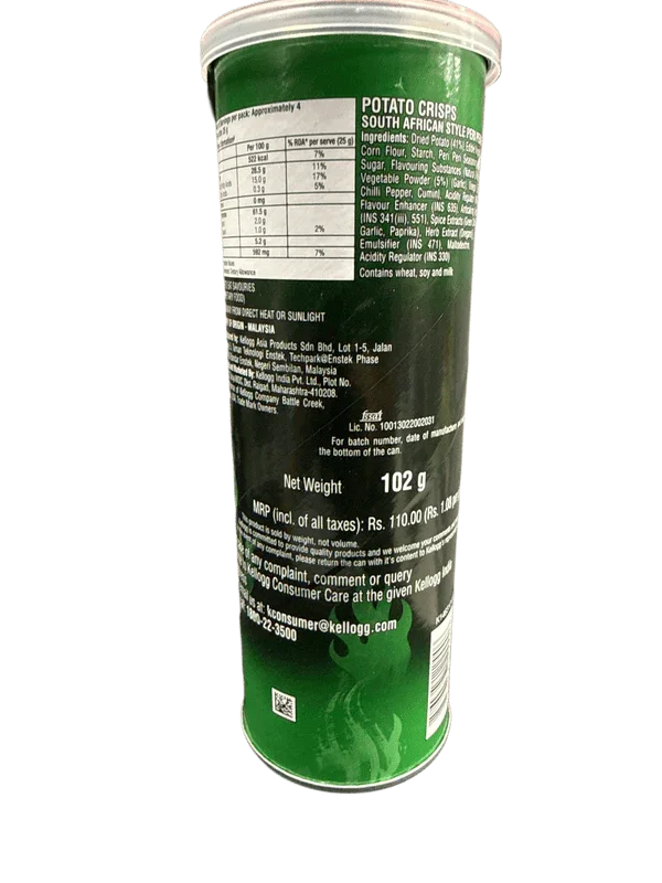 Pringles South African Style Peri Peri Chips 102G - Malaysia Edition