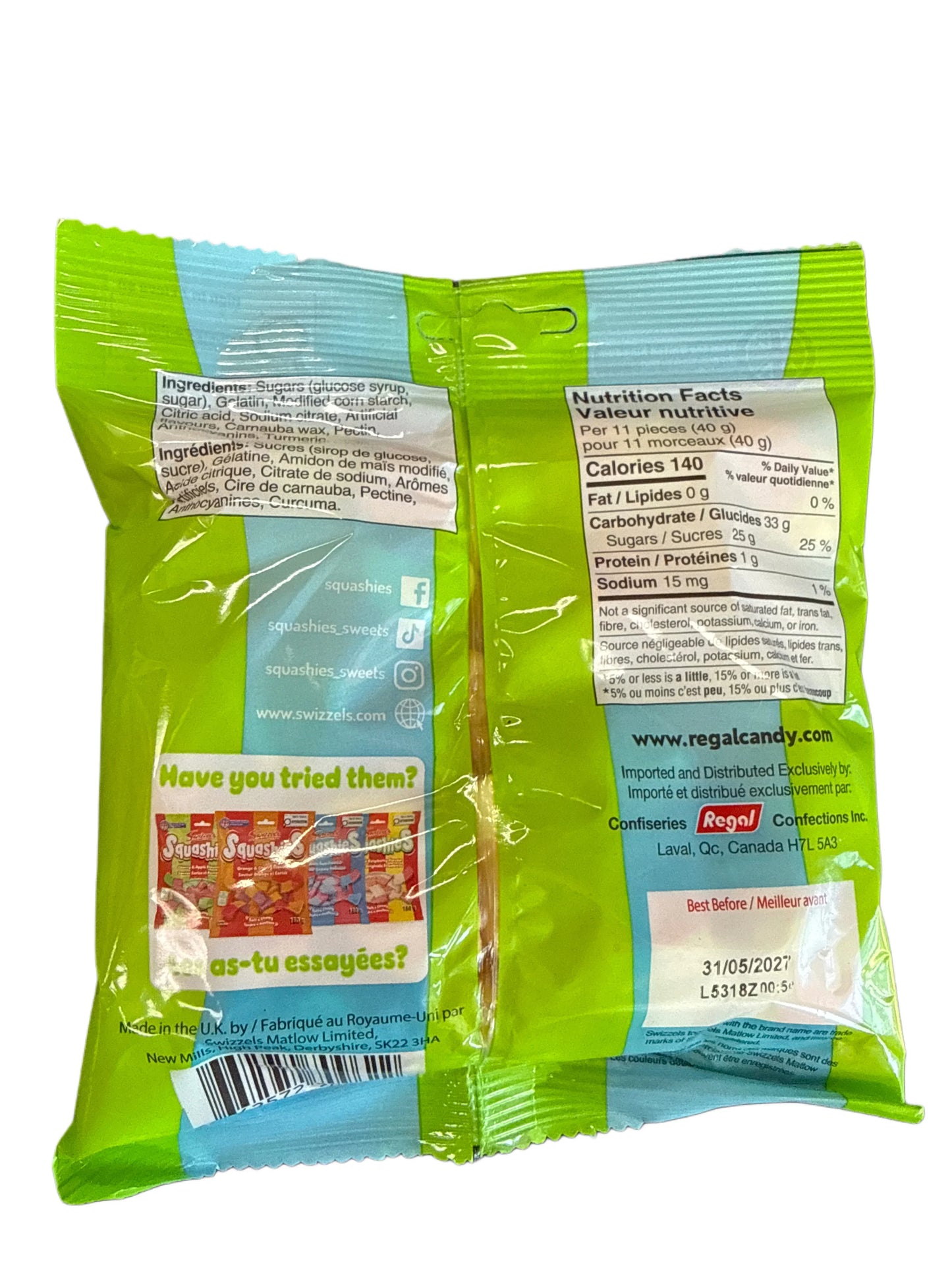 Squashies Easter Chicks Candy 160G - U.K Edition