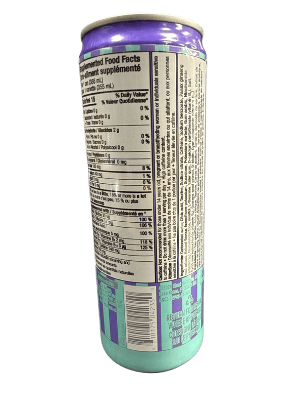 Alani Nu Zero Sugar Limited Edition Purple Cotton Candy Energy Drink 355ML - Canadian Edition