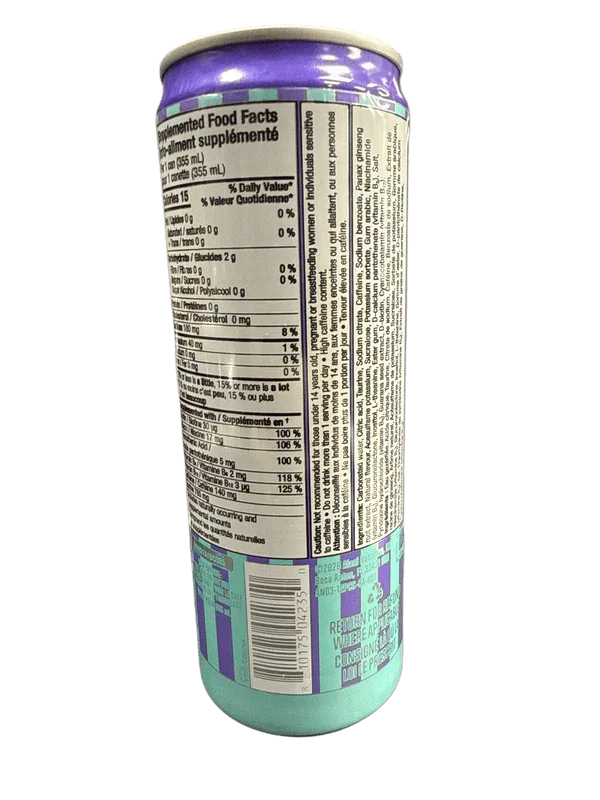 Alani Nu Zero Sugar Limited Edition Purple Cotton Candy Energy Drink 355ML - Canadian Edition