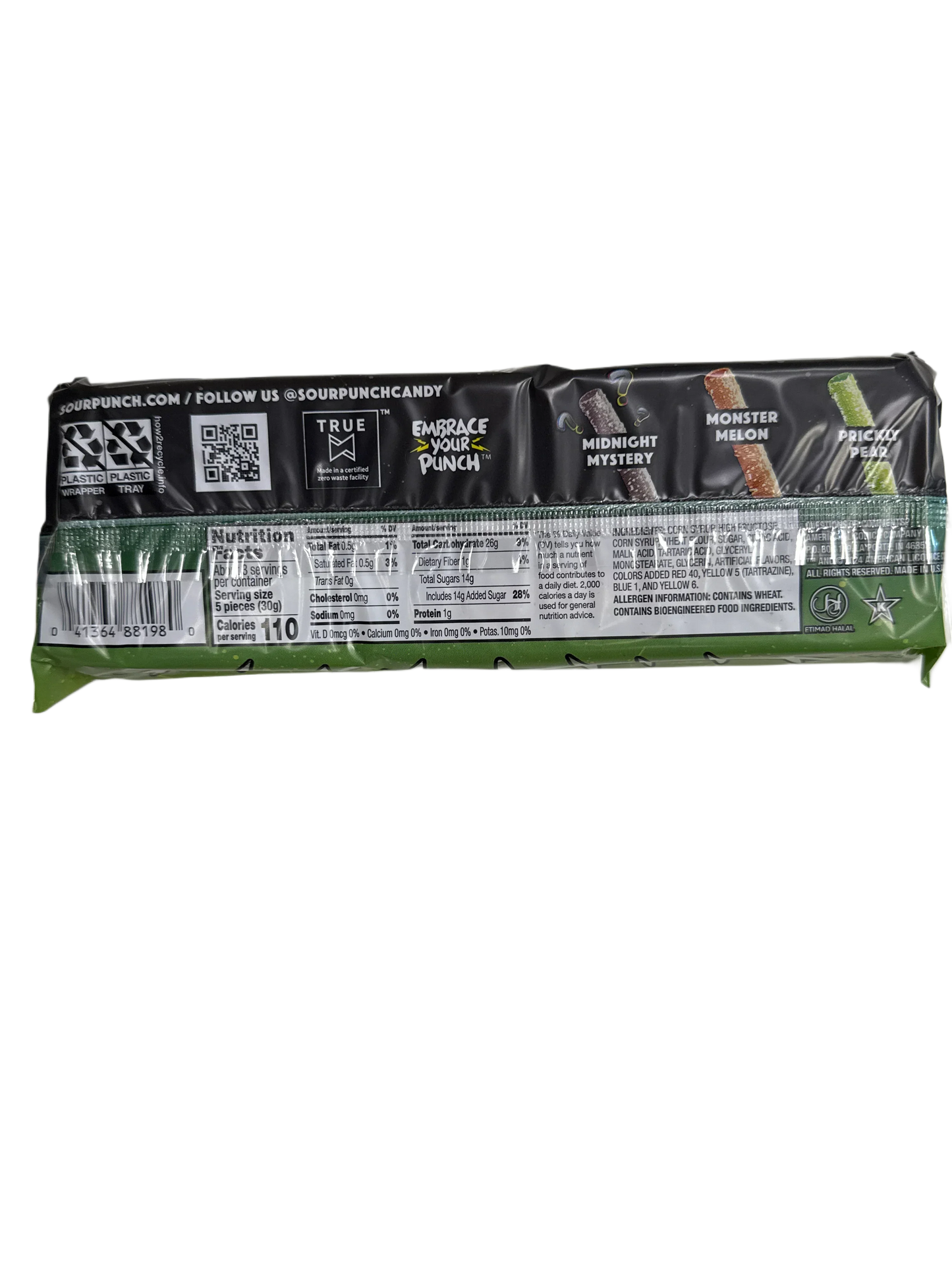 Sour Punch Halloween Frankenstraws Rope Candy 91G - U.S Edition