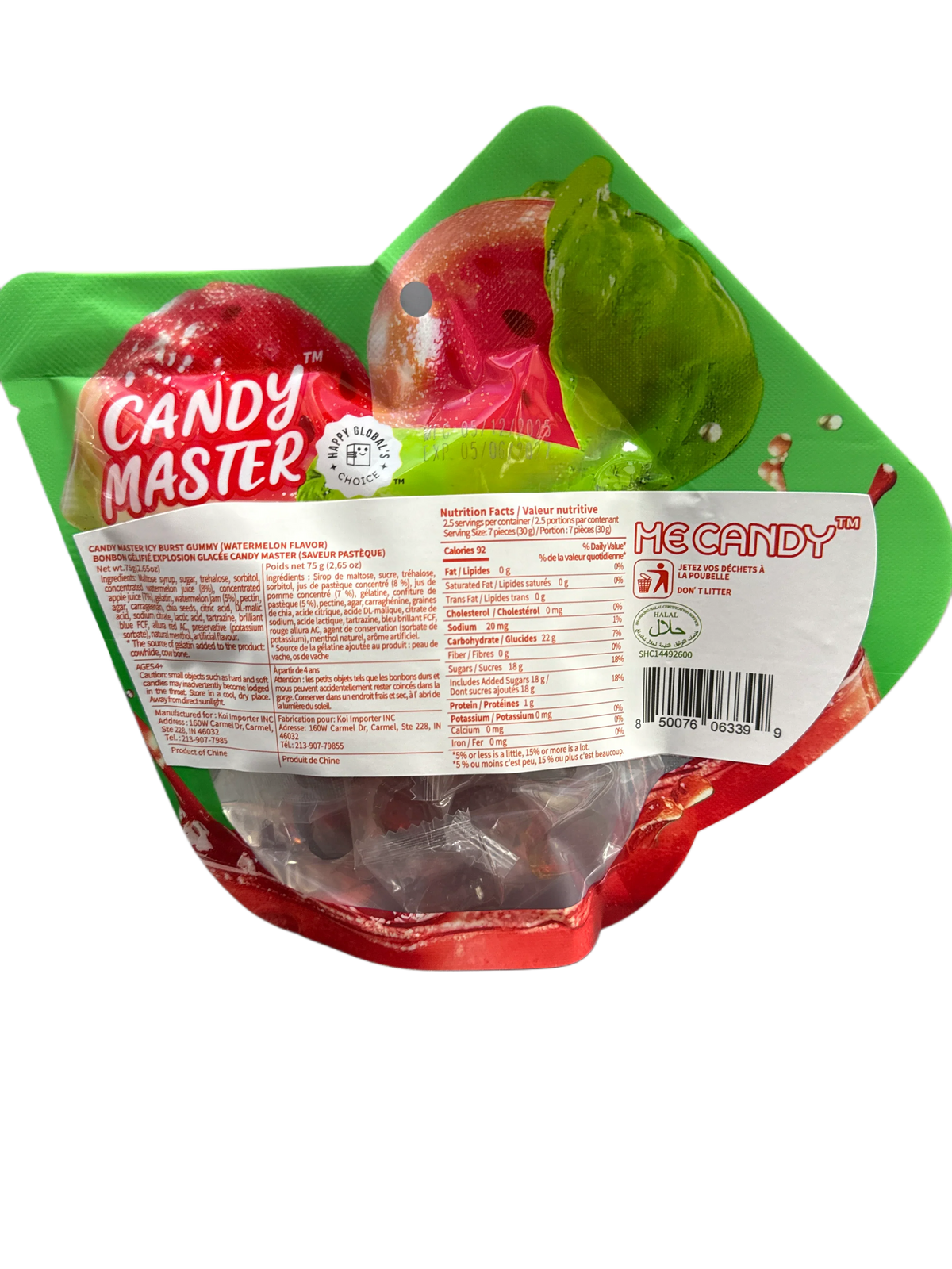 Peel & Pop Peelable Watermelon Gummies 75G - China Edition