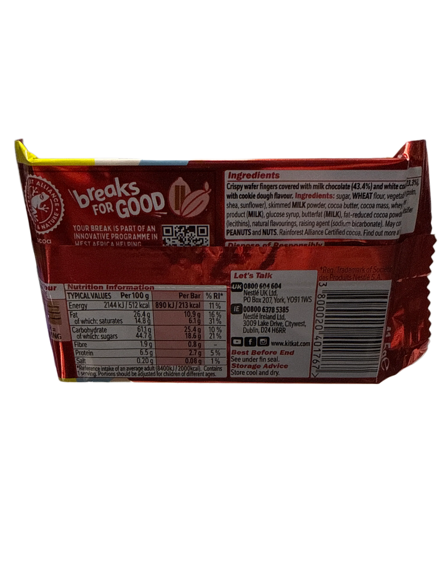 Kit Kat Cookie Dough Flavour 41.5G - U.K Edition