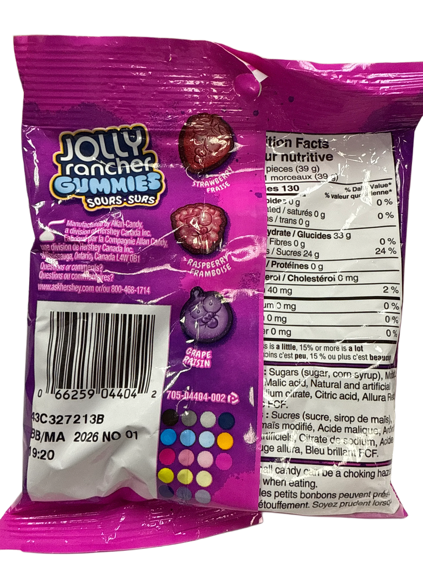 Jolly Rancher Gummies Sour Berries Flavour 182G - Canadian Edition