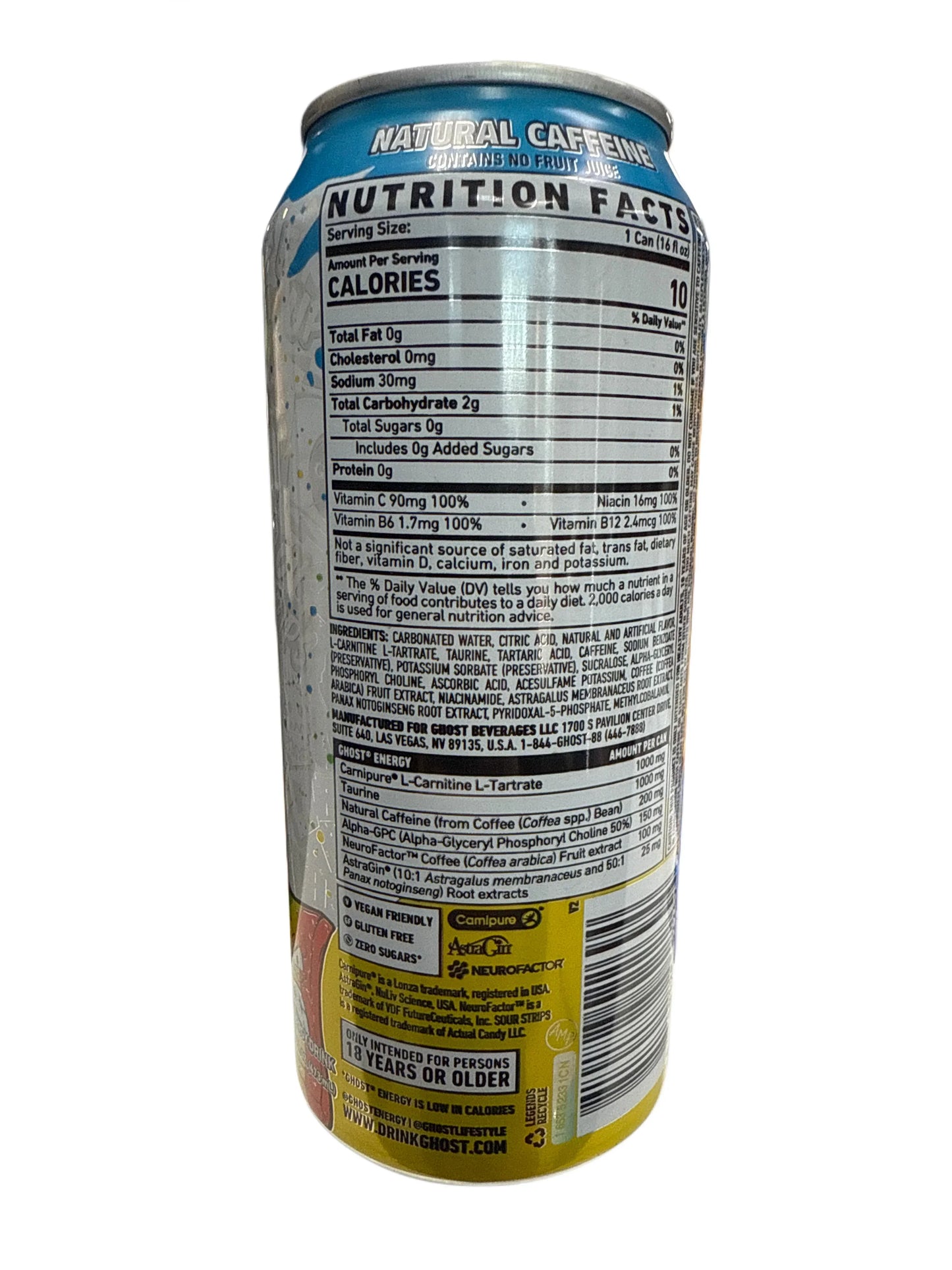 Ghost Energy Zero Sugar Sour Strips Flavour 473ML - U.S Edition