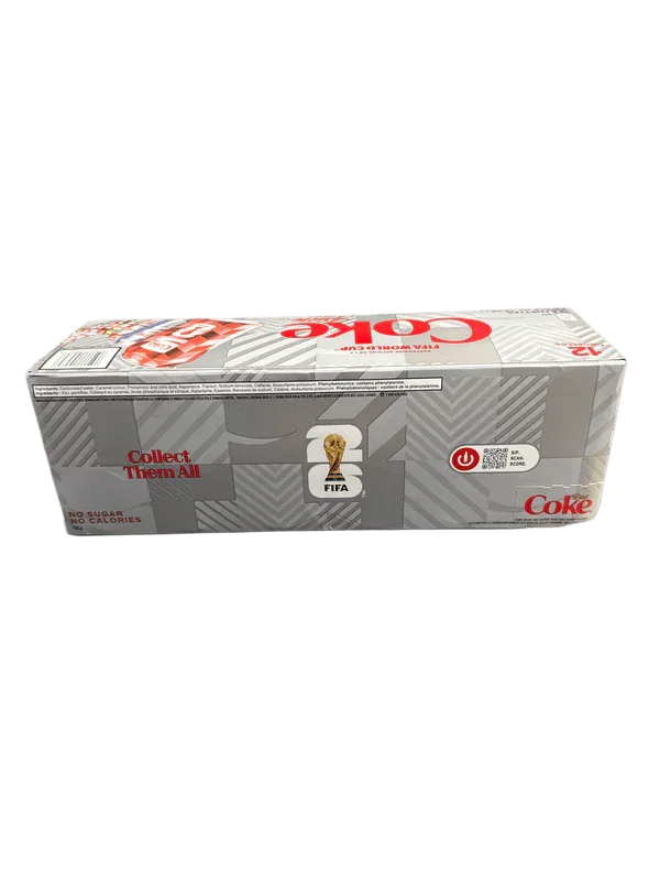 Coca Cola Diet Limited Edition World Cup Case 12 Cans - Canadian Edition