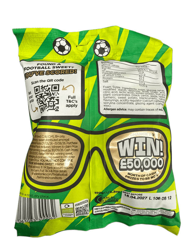 Shades By Niko Sour Gummy Foam Candy 150G - U.K Edition