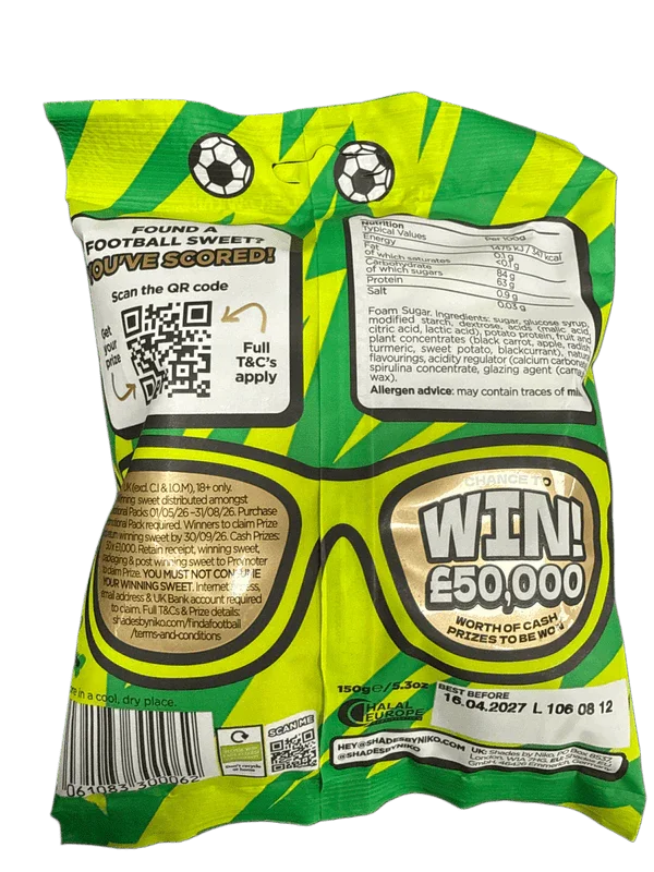 Shades By Niko Sour Gummy Foam Candy 150G - U.K Edition