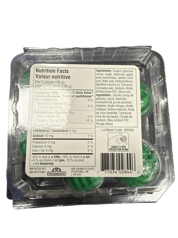 Waterbridge Orchard Fruit Jelly Filled Watermelon Gummies 108G - Canadian Edition