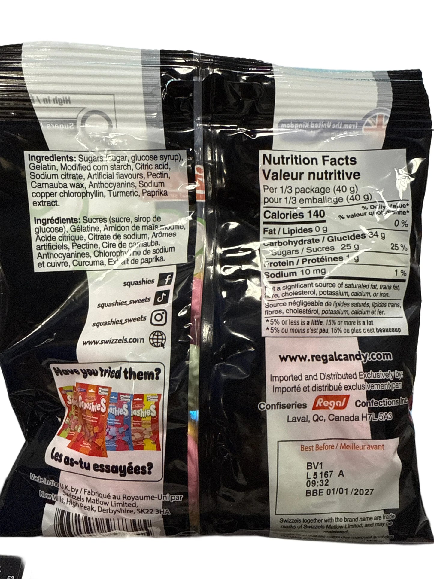 Squashies Skeletons Halloween Candy 120G - U.K Edition