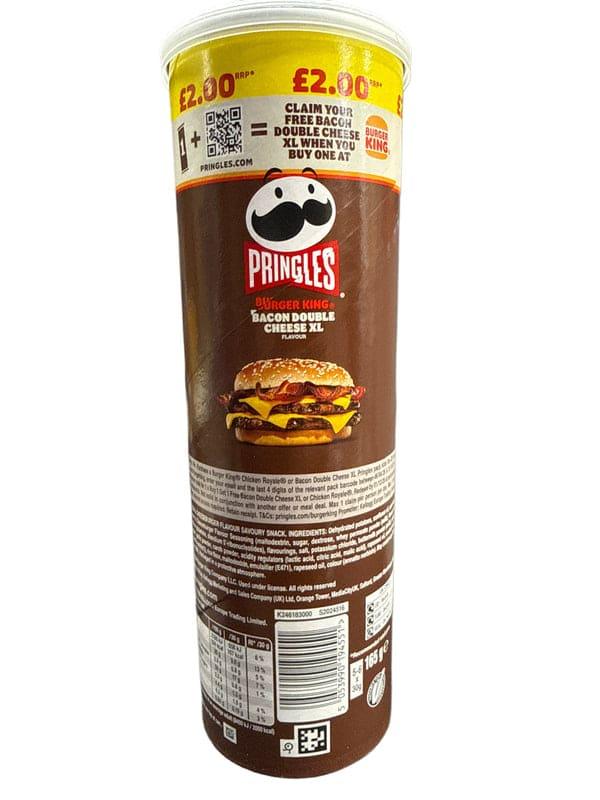 Pringles Limited Edition Burger King Bacon Double Cheese XL Flavoured Chips 165G - U.K Edition