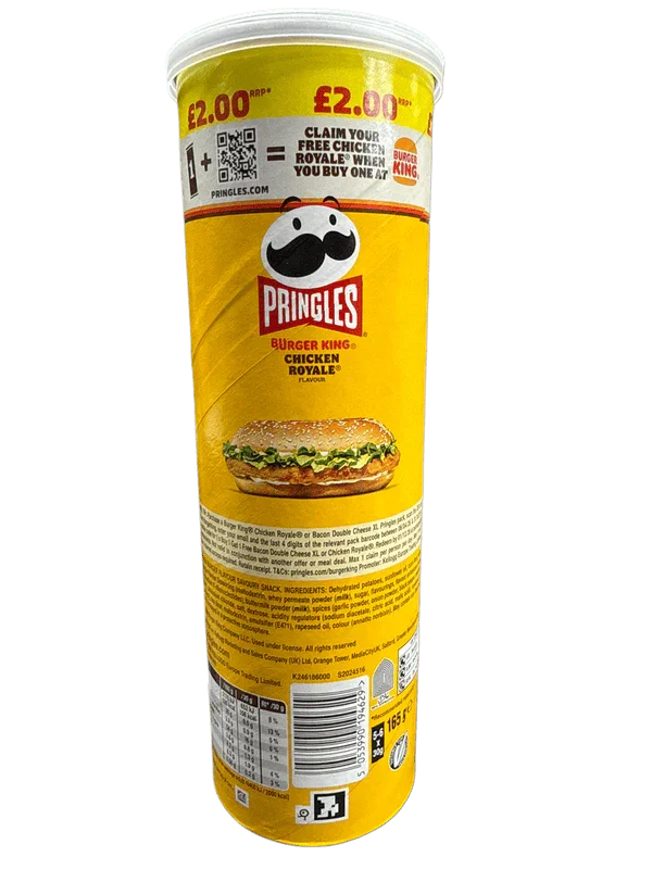 Pringles Limited Edition Burger King Chicken Royale Flavoured Chips 165G - U.K Edition
