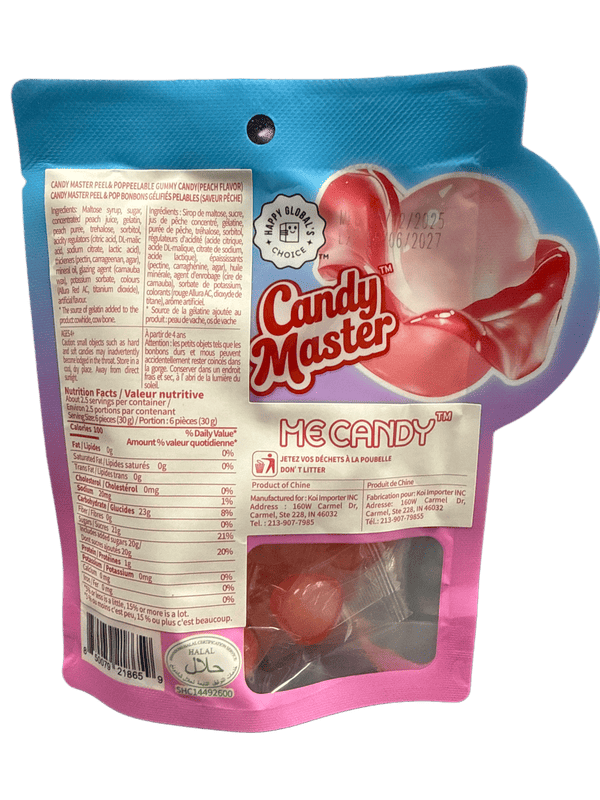 Peel & Pop Peelable Peach Gummies 75G - China Edition