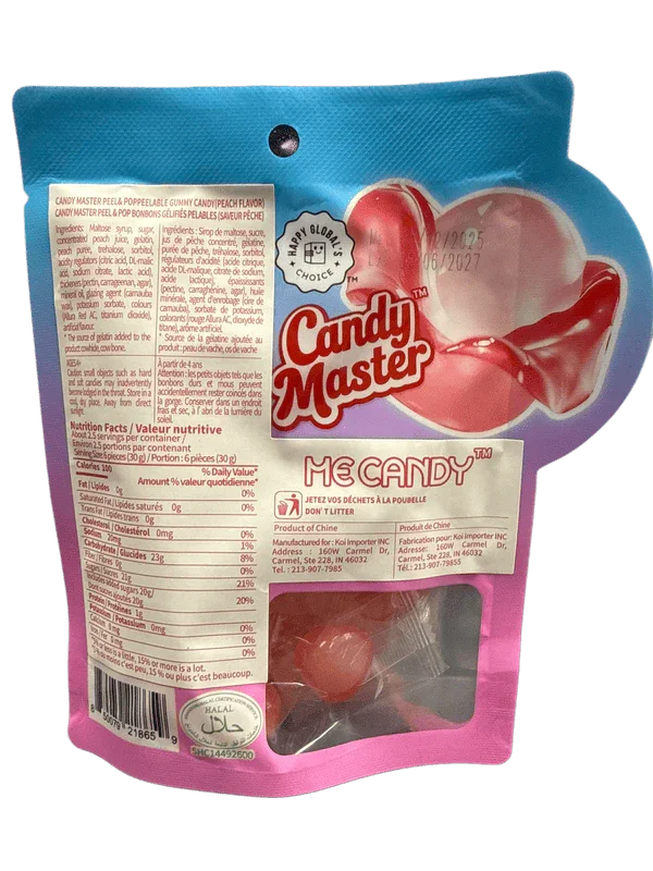 Peel & Pop Peelable Peach Gummies 75G - China Edition
