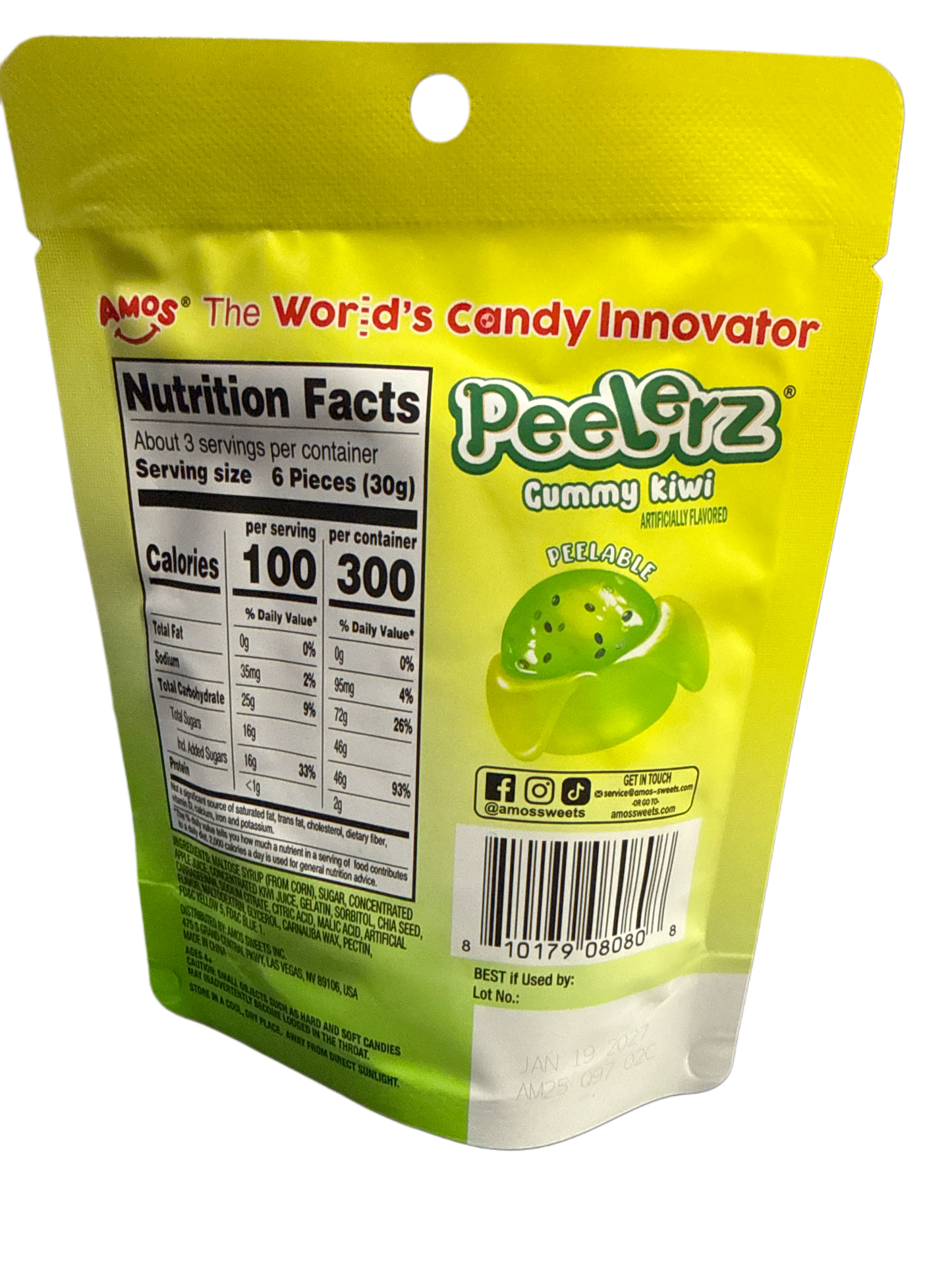 Peelerz Kiwi Gummy Candy 85G - U.S Edition