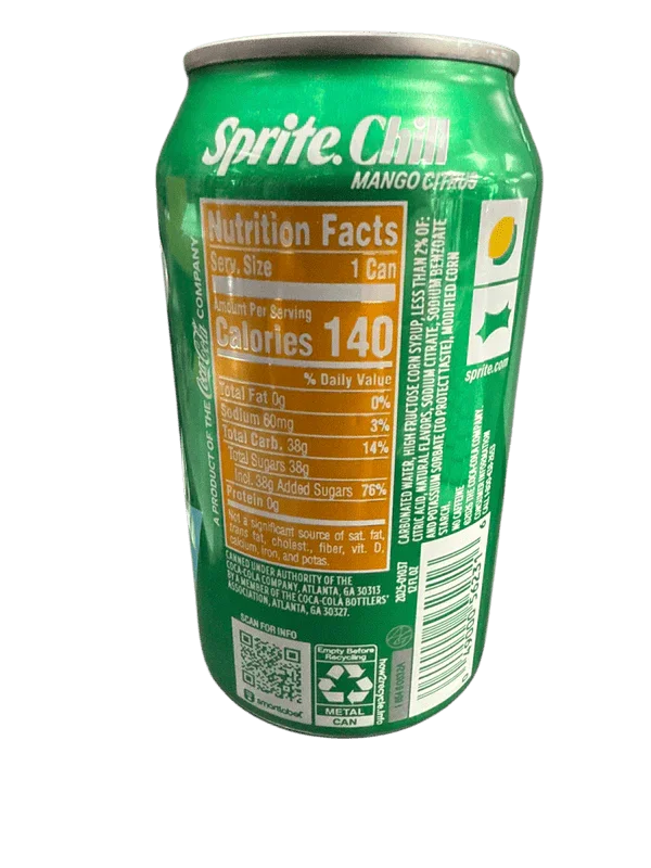 Sprite Chill Mango Citrus Can 355ML - U.S Edition