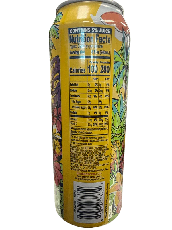 Arizona Tropical Mango Splash 650ML - U.S Edition
