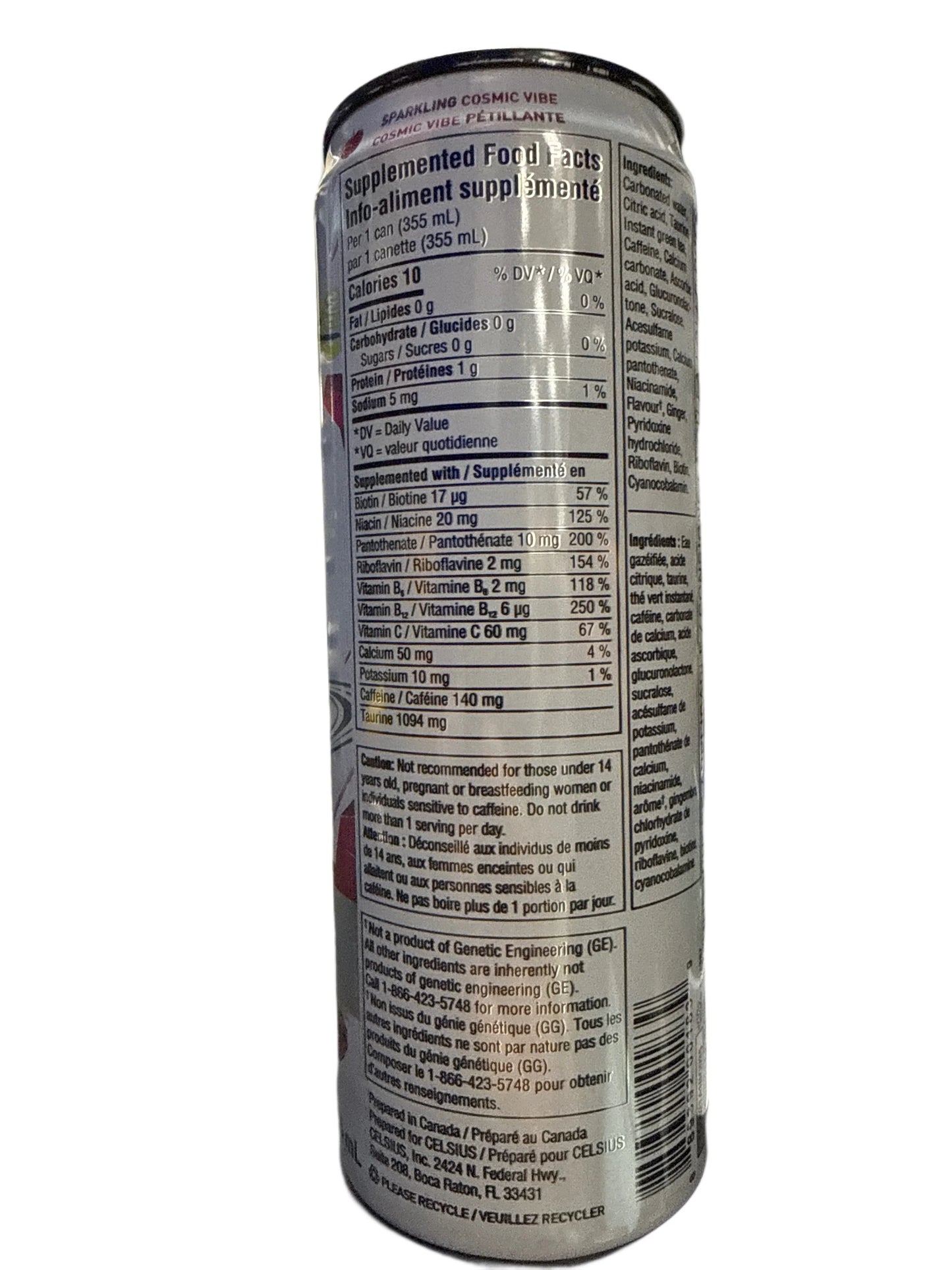 Celsius Zero Sugar Cosmic Vibe 355ML - U.S Edition