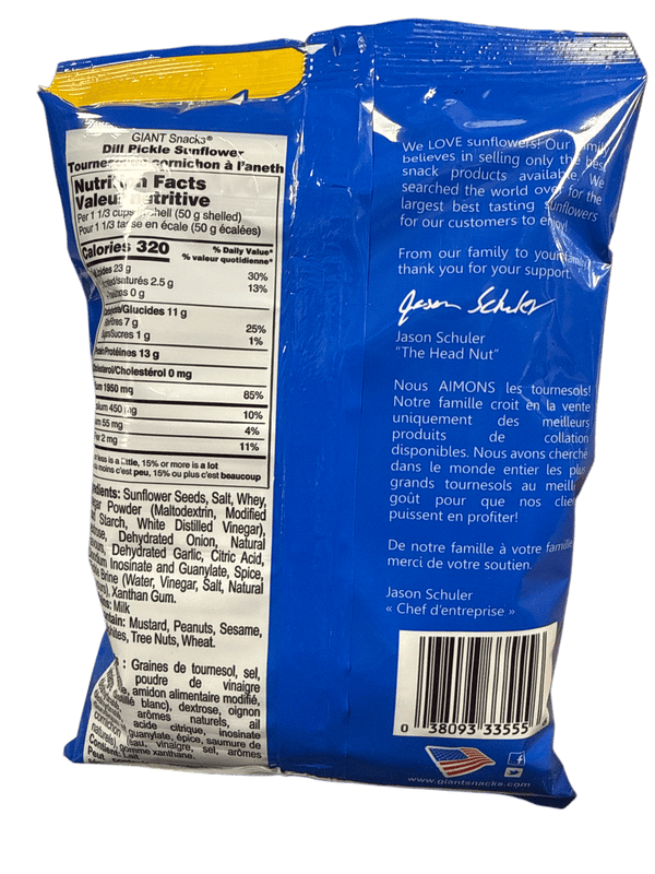 Giants Dill Pickle Sunflower Seeds 142G - U.S Edition