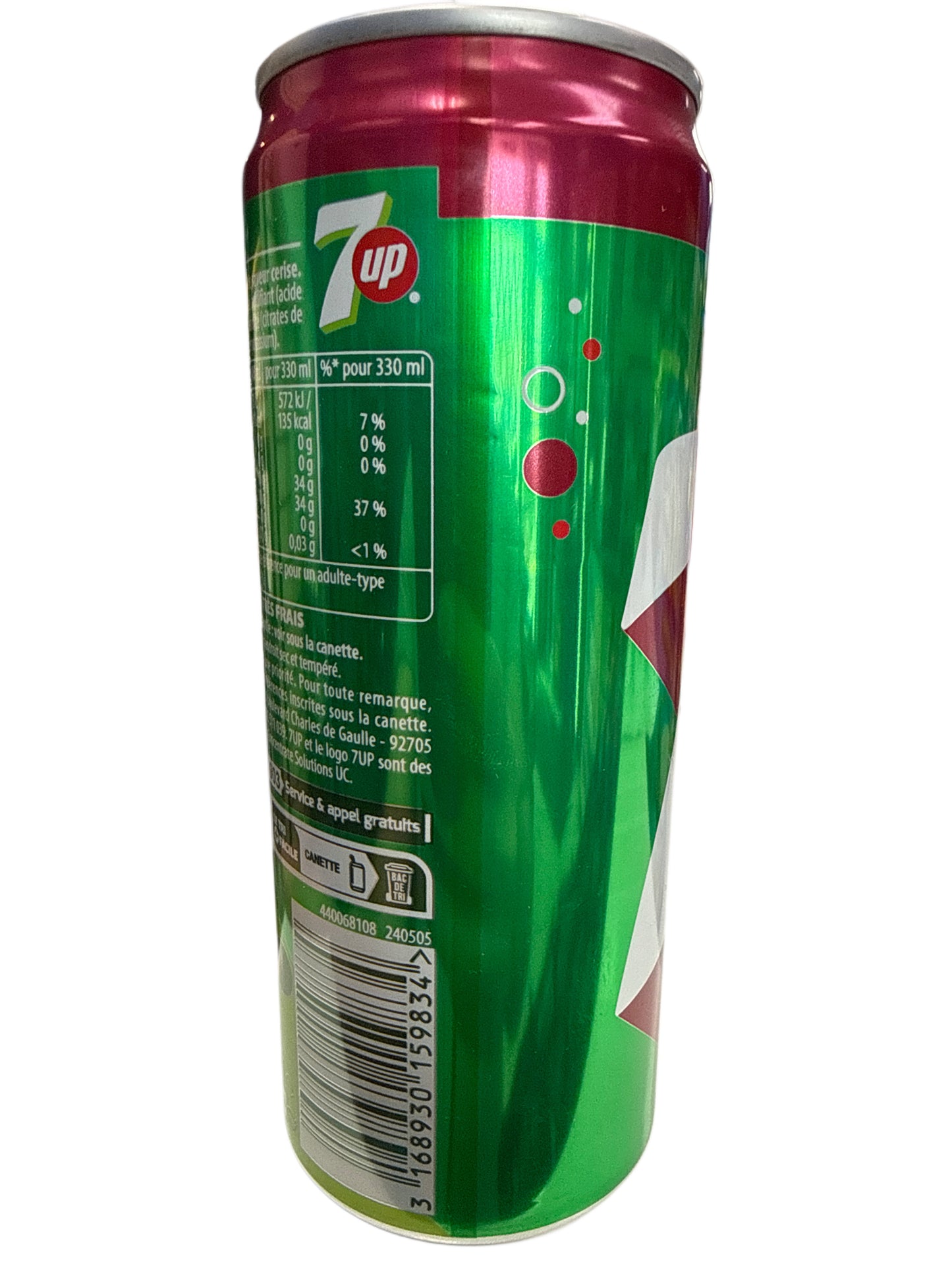 7UP Cherry Can 330ML - France Edition
