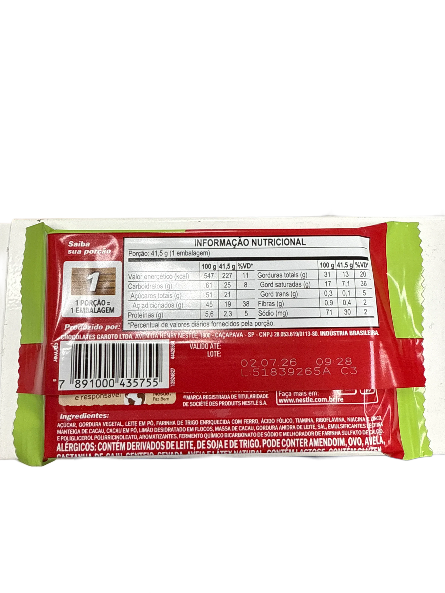 Kit Kat Lime 41.5G - Brazil Edition