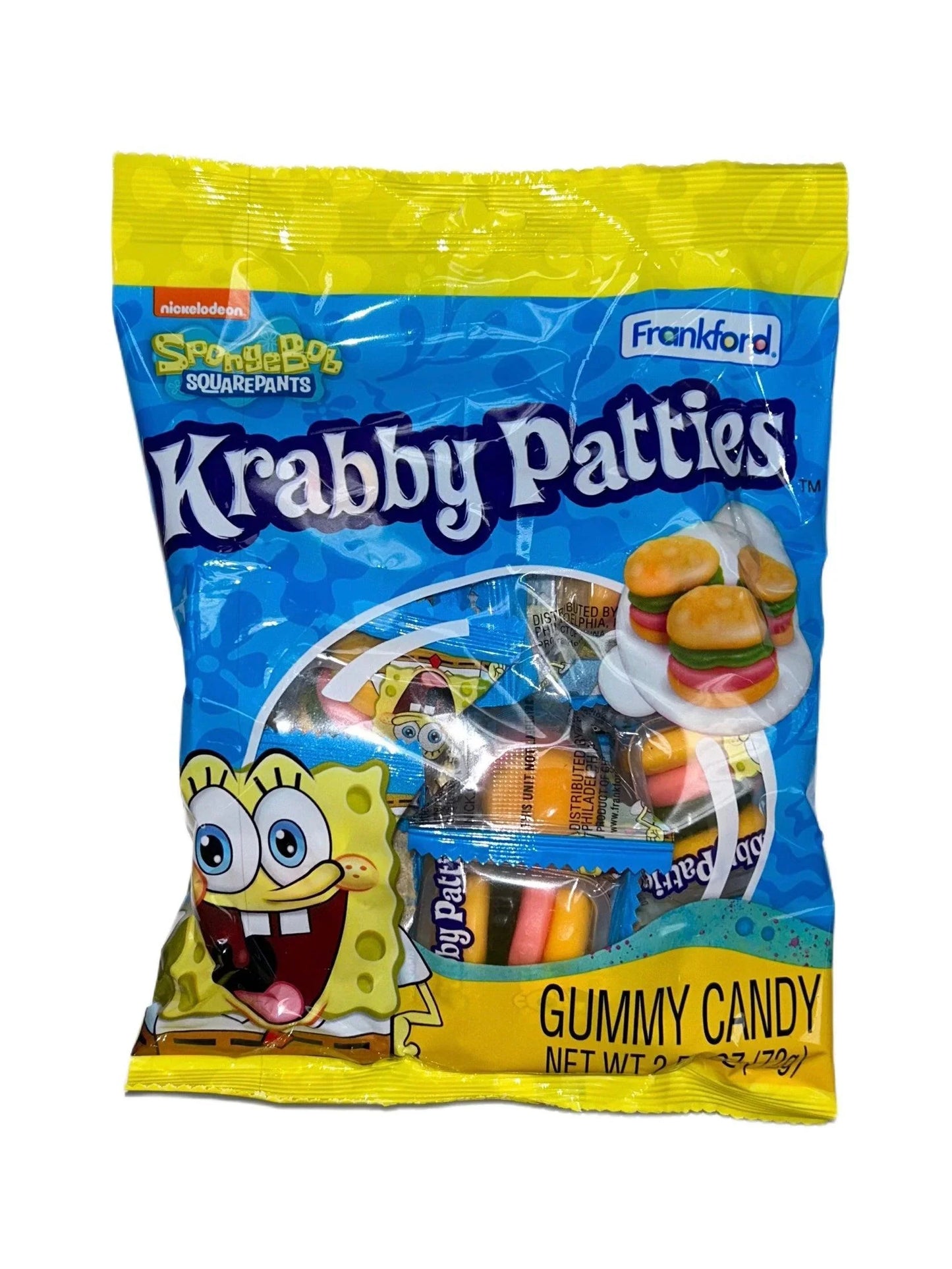 Spongebob Krabby Patties Gummy Candy Bag 2.54OZ - Extreme Snacks