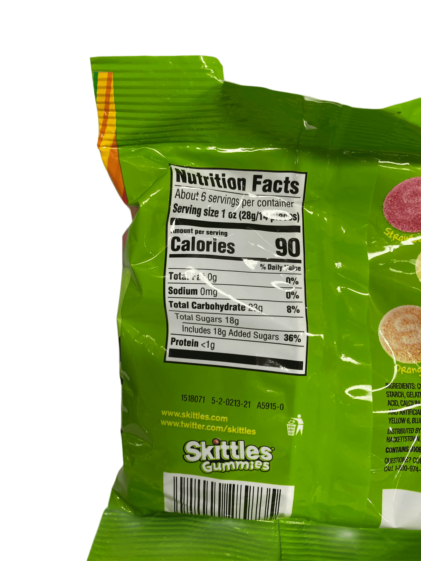 Sour Skittles Gummies Candy Bag 5.80OZ - Canadian Edition