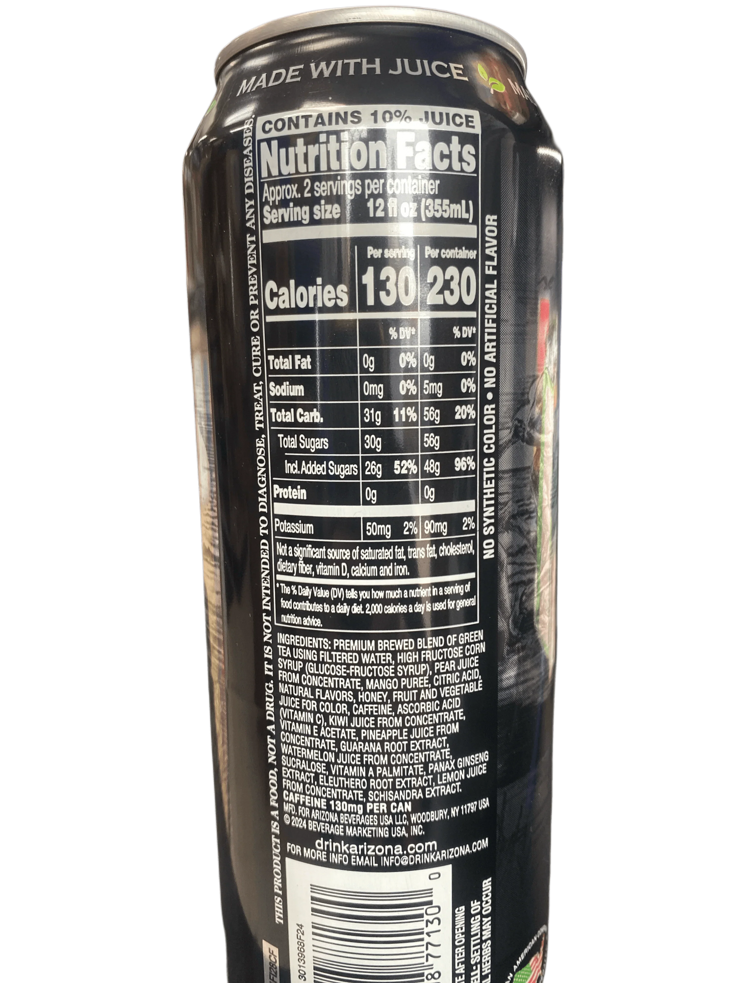 Arizona RX Energy Watermelon Drink 22OZ - U.S Edition