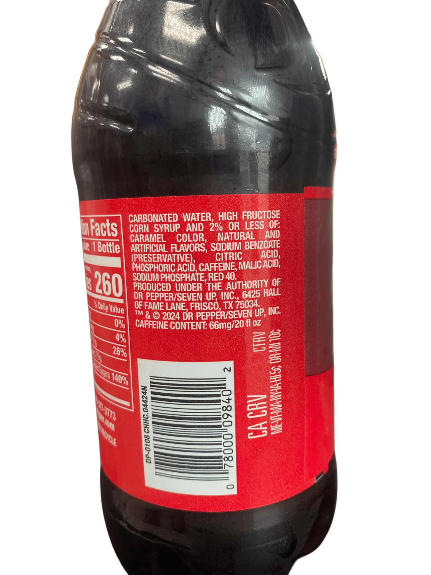 Dr. Pepper Cherry Bottle 591ML