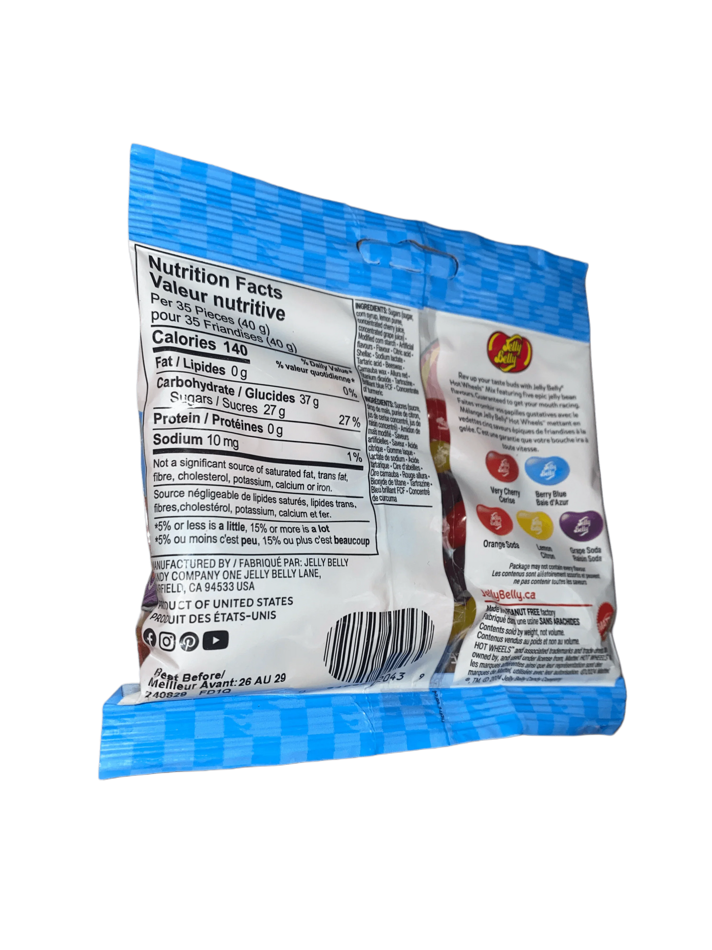 Jelly Belly Hot Wheels Candy Bag 80G - U.S Edition