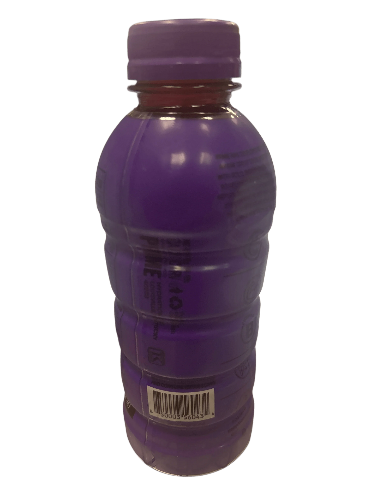 Purple plastic drink bottle with cap, imported exotic beverage snack
