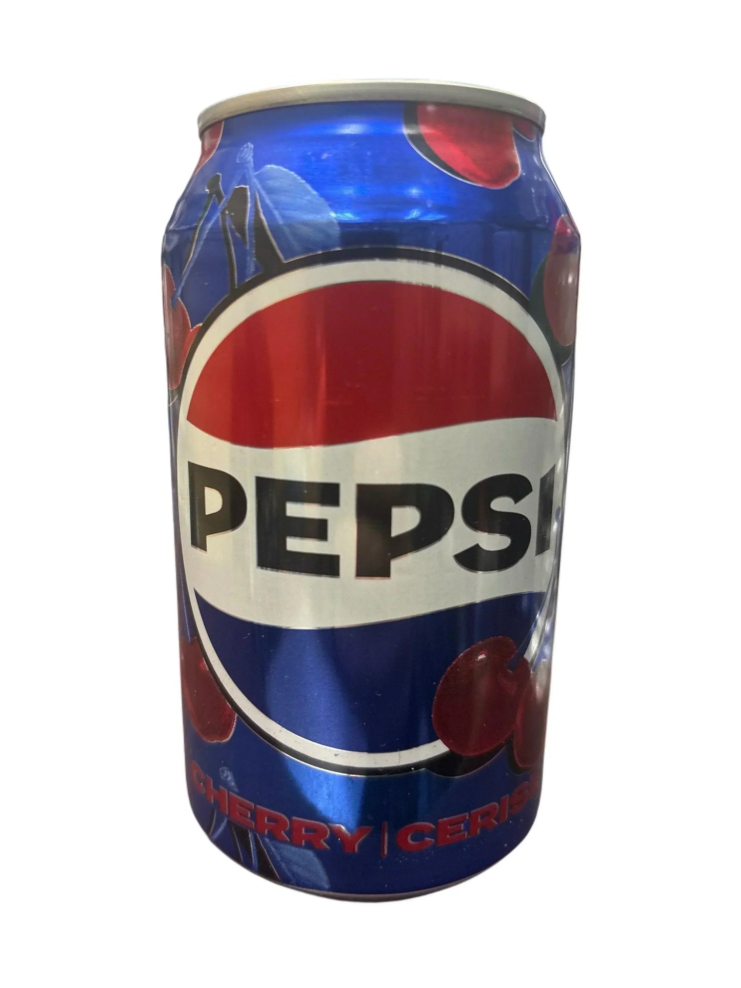 Pepsi Cherry soda can with cherry graphics, exotic imported drink