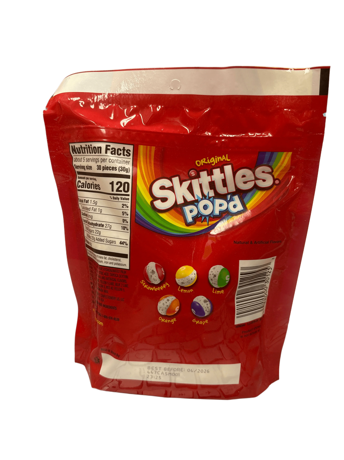 Skittles Original POP'D Freeze Dried Candy Bag 5.5OZ