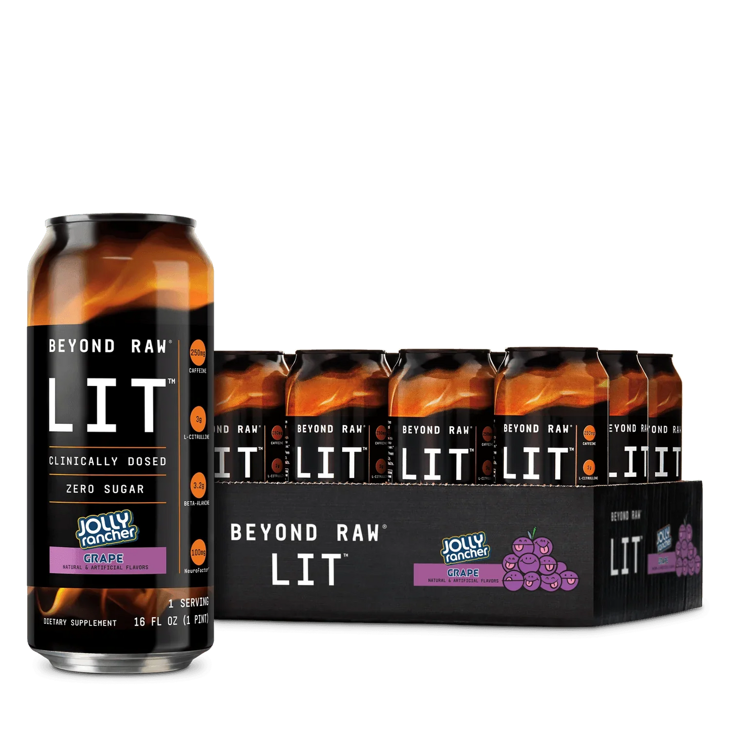 Beyond Raw LIT Jolly Rancher Grape Energy Drink - Extreme Snacks
