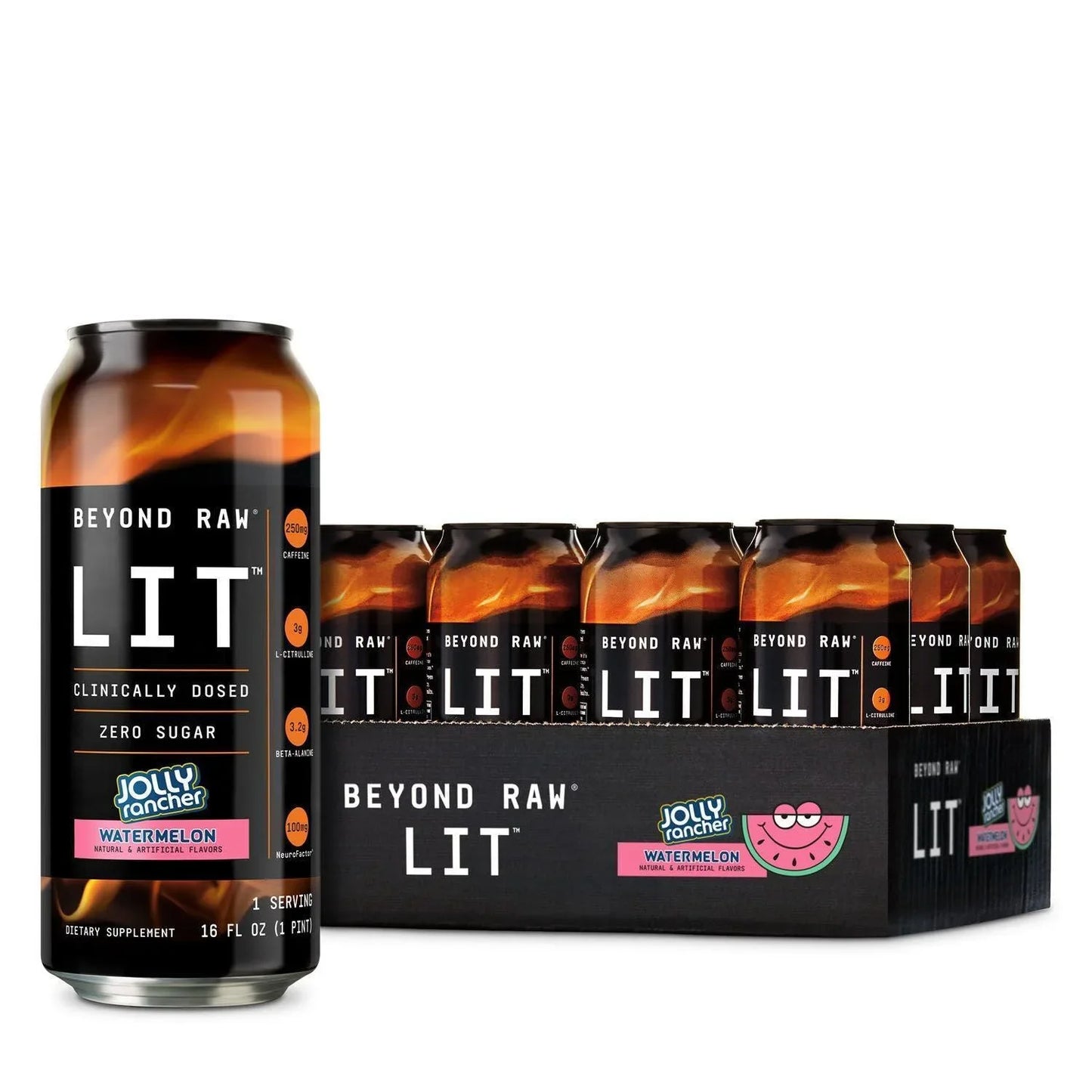 Beyond Raw LIT Jolly Rancher Watermelon Energy Drink - Extreme Snacks