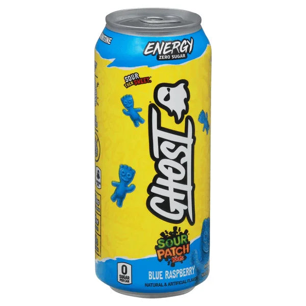 Ghost Sour Patch Kids Blue Raspberry Energy Drink - Extreme Snacks