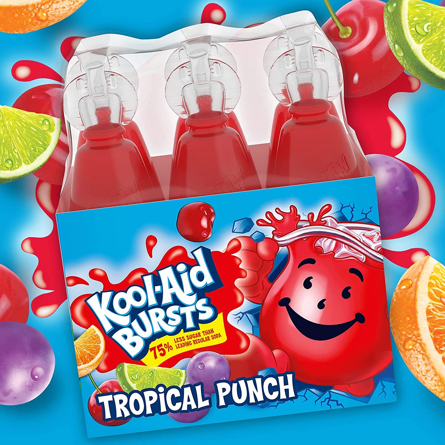  Kool-Aid Bursts Tropical Punch Soft Drink, 6.75 Fl Oz