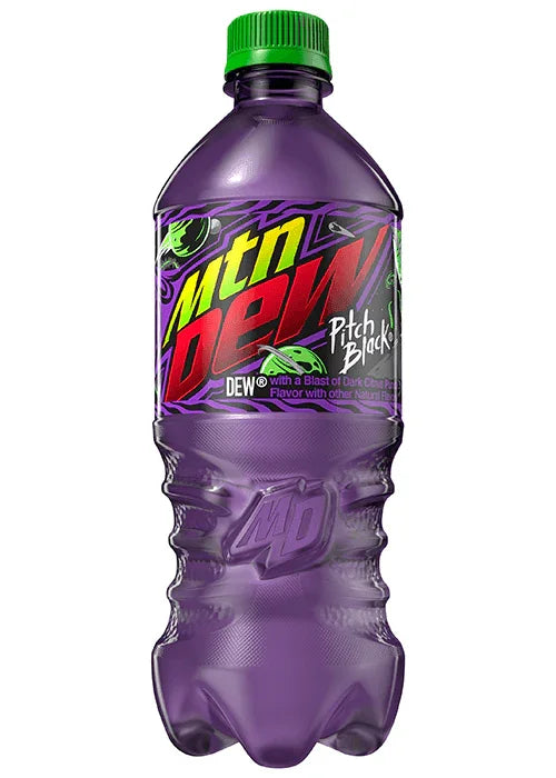 Mountain Dew Pitch Black Bottle - Extreme Snacks