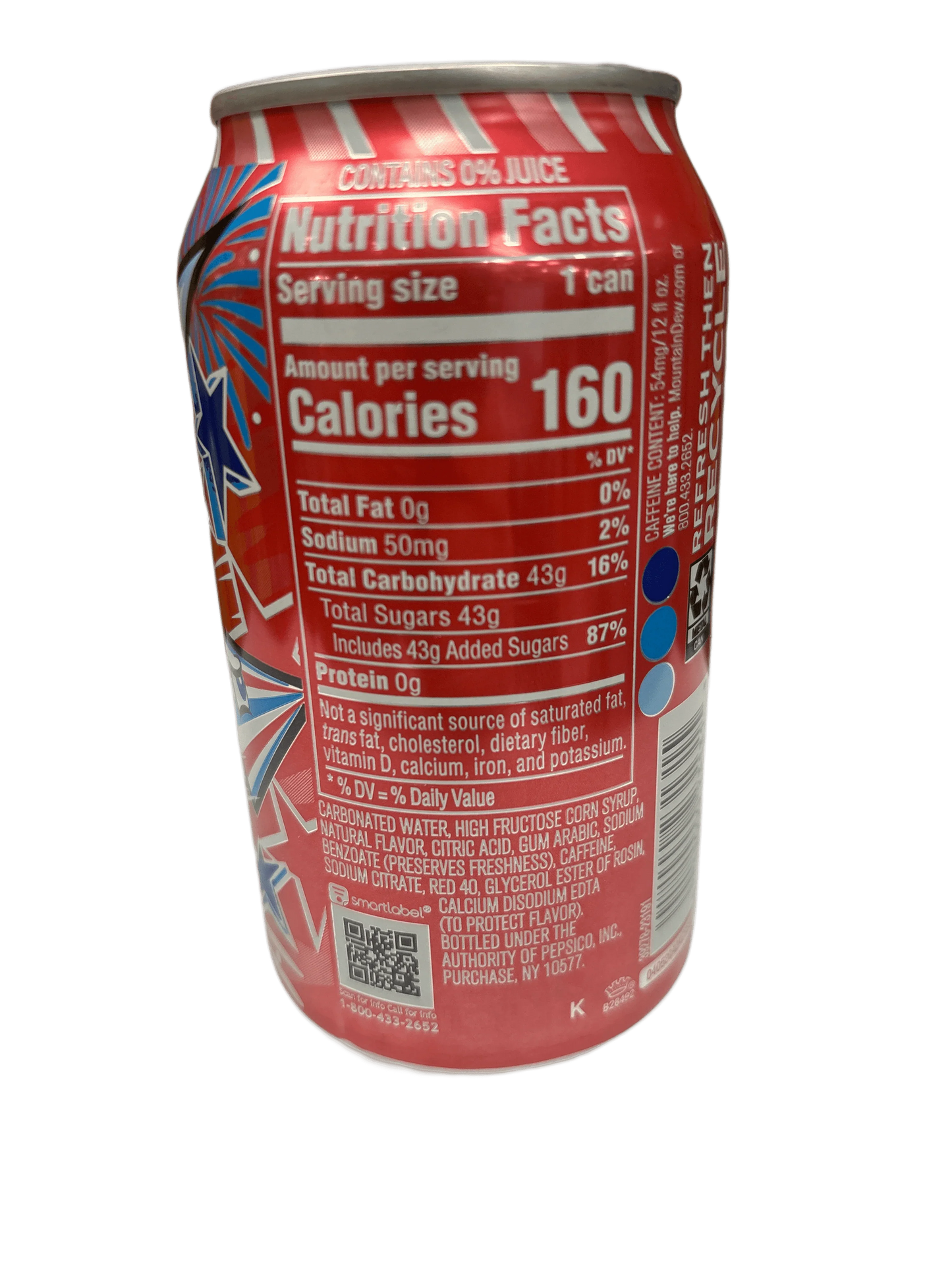 Mountain Dew Star Spangled Splash Can 355ML - Extreme Snacks