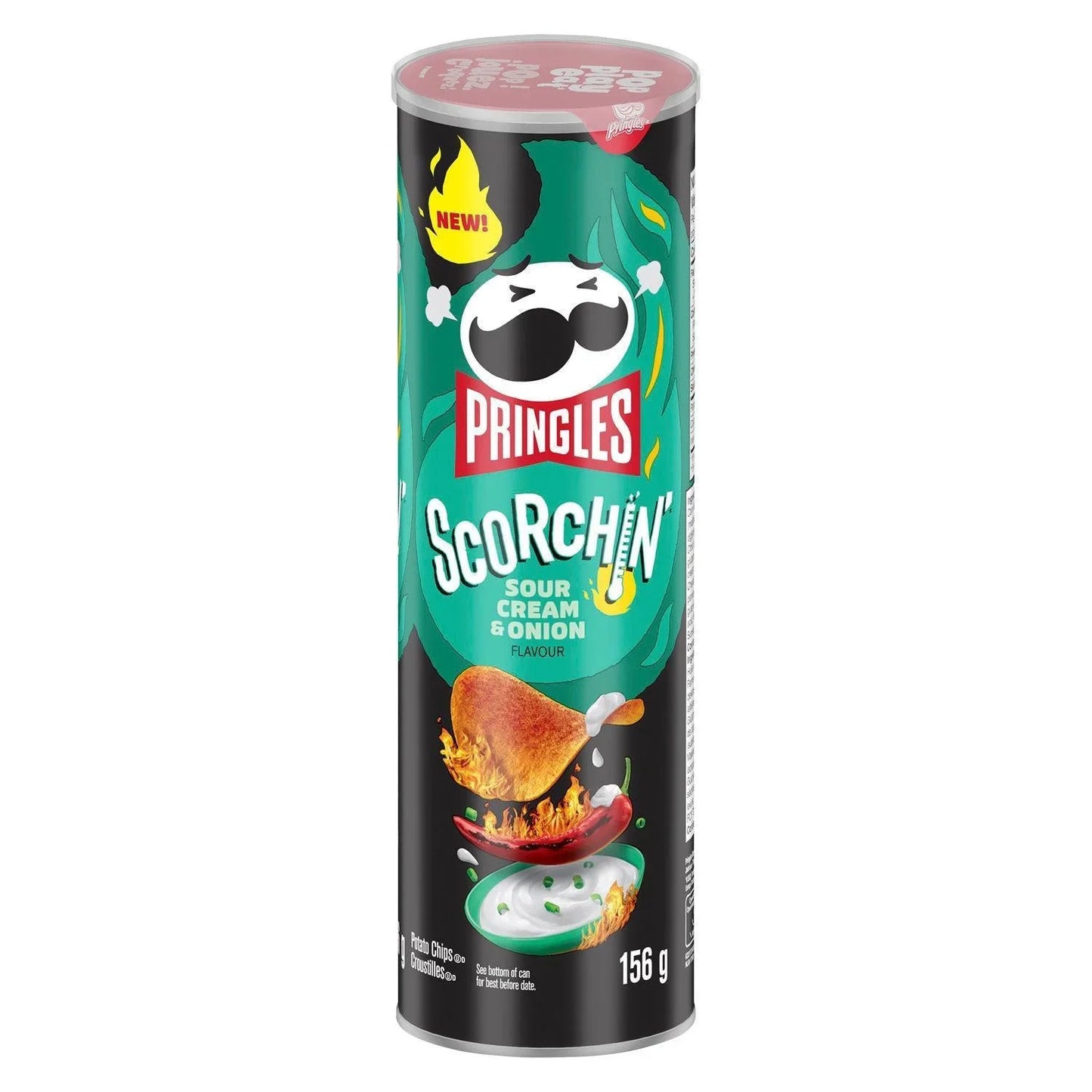 Pringles Scorchin Sour Cream & Onion 156G - Extreme Snacks