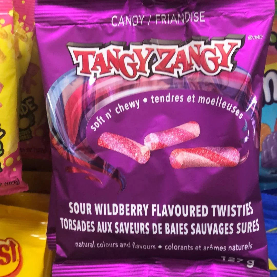 Tangy Zangy Sour Wild Berry Flavored Twisties 127G - Extreme Snacks