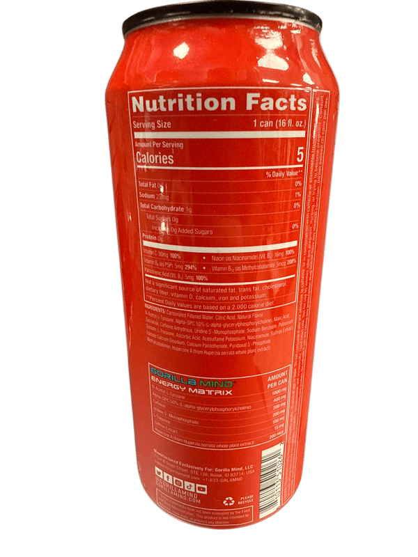 Gorilla Minds Sour Watermelon Candy Energy 473ML - International Edition