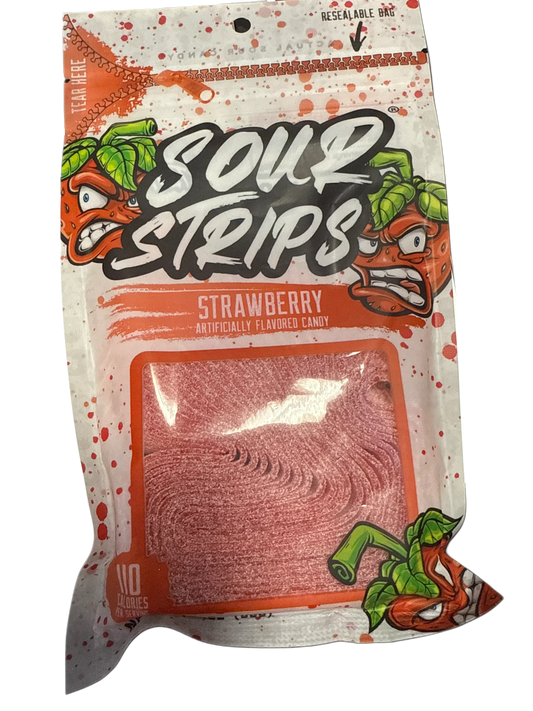 Sour Strips Strawberry 96G - U.S Edition