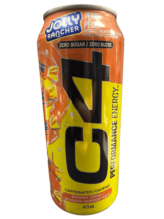 C4 Jolly Rancher Zero Sugar Peach Flavor 473ML - Canadian Edition