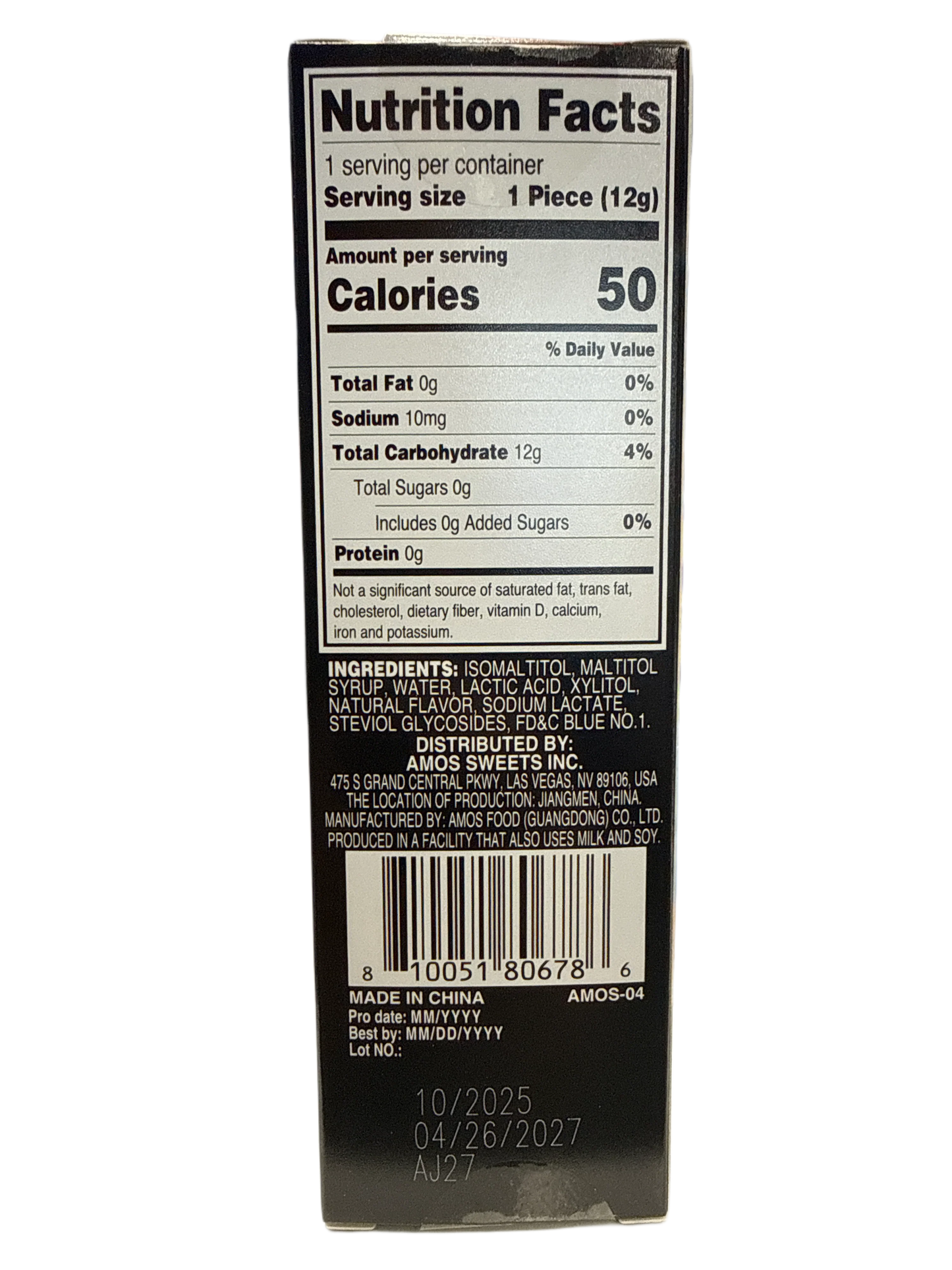Amos Tasty Sounds Blueberry Flavor Audio Lollipop 12G - U.S Edition