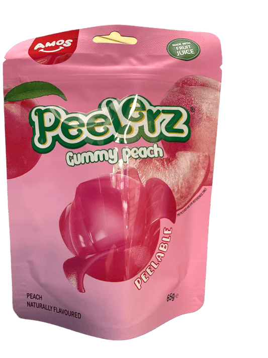 Peelerz Gummy Peach Peelable Candy 65G - German Edition