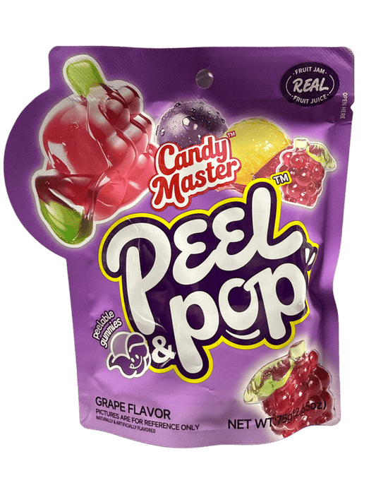 Peel & Pop Peelable Grape Gummies 75G - China Edition