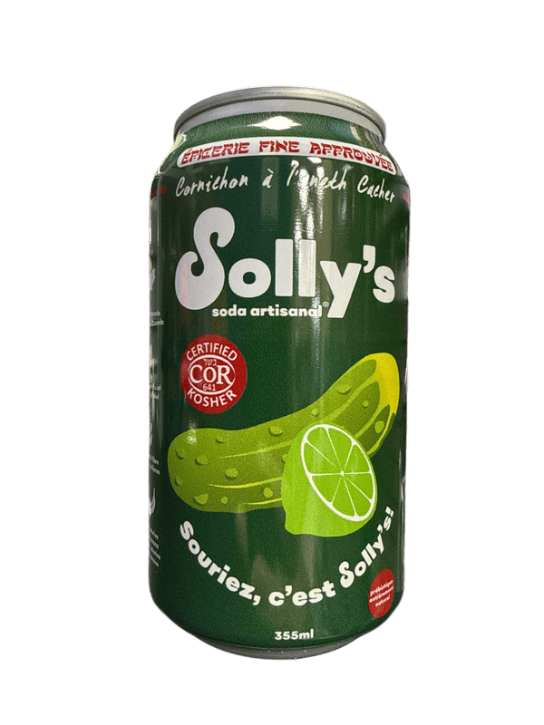 Solly's Limited Edition Kosher Dill And Lime Prebiotic Soda 355ML - Canadian Edition