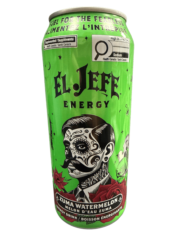 El Jefe Zero Sugar Zuma Watermelon Energy Drink  473ML - Canadian Edition